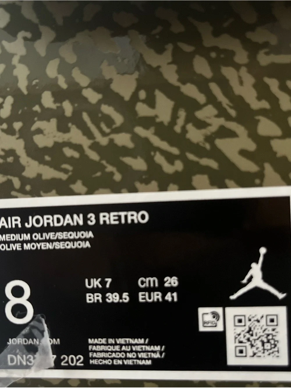 Jordan Air Jordan 3 Retro - Olive/Sequoia Camouflage